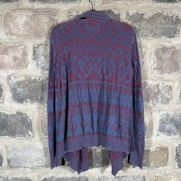 Abercrombie and Fitch Cardigan Sweater Large Purple Blue - Picture 5 of 13